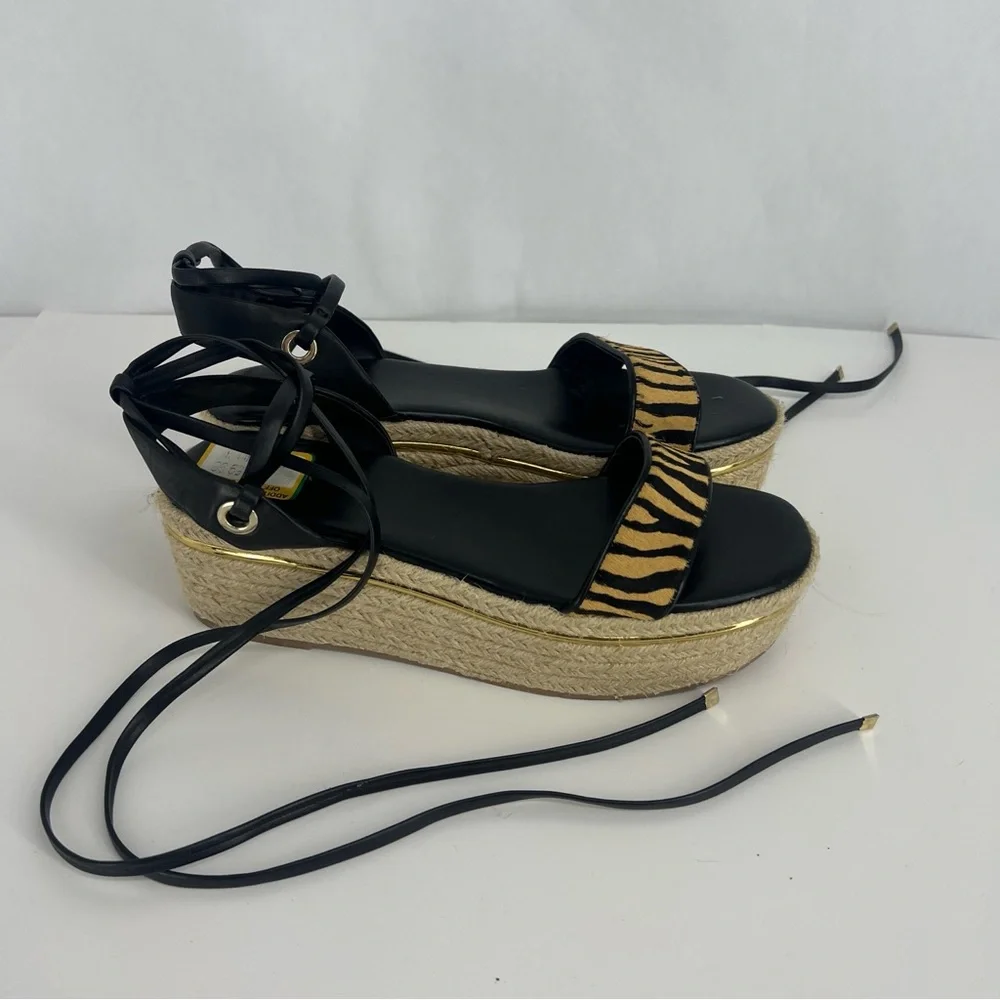Bleecker & Bond Espadrille Platform Sandals with Ankle Wrap